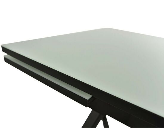 Стол «Римини» стекло белое, каркас черный, изображение 6 | Интернет магазин мебели и декора LifeDekor