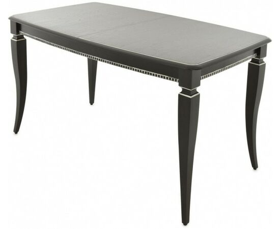 Стол «Сибарит» 140x80, эмаль черная с серебром | Интернет магазин мебели и декора LifeDekor