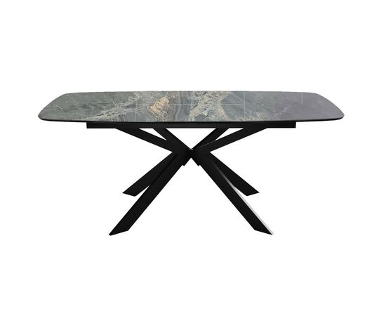 Стол DikLine BK140 керамика Nebula Gold (мрамор глянец серый), подстолье черное, опоры черные, изображение 6 | Интернет магазин мебели и декора LifeDekor