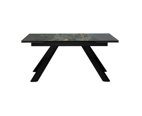 Стол DikLine DKX140 керамика Nebula Gold (мрамор глянец серый), подстолье черное, опоры черные (2уп.), изображение 4 | Интернет магазин мебели и декора LifeDekor