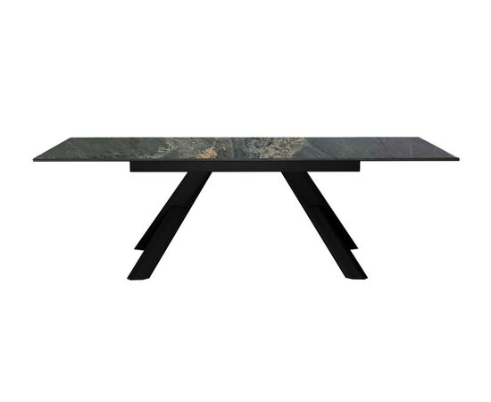 Стол DikLine DKX140 керамика Nebula Gold (мрамор глянец серый), подстолье черное, опоры черные (2уп.), изображение 5 | Интернет магазин мебели и декора LifeDekor