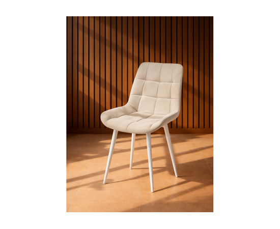 Стул на металлокаркасе Челси К бежевый (zd 210) / белый np, изображение 2 | Интернет магазин мебели и декора LifeDekor