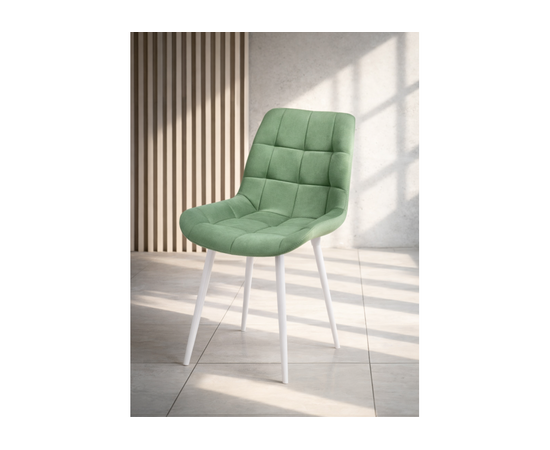 Стул на металлокаркасе Челси 360 К фисташковый (zd 651) / белый np, изображение 2 | Интернет магазин мебели и декора LifeDekor