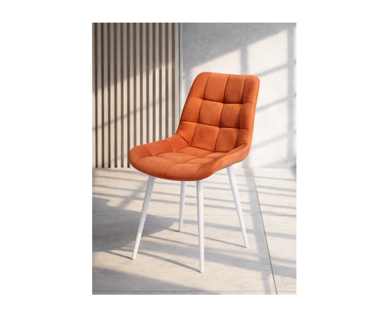 Стул на металлокаркасе Челси 360 К терракотовый (zd 432) / белый np, изображение 2 | Интернет магазин мебели и декора LifeDekor