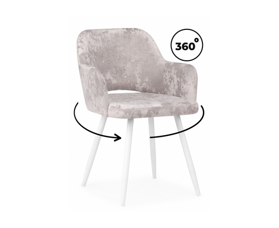 Стул на металлокаркасе Эолин 360 латте (simple 008) / белый | Интернет магазин мебели и декора LifeDekor