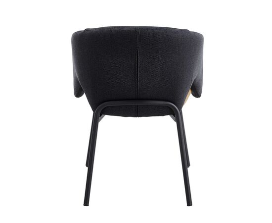 Стул обеденный Afrida рогожка тёмно-синий горчичный, изображение 4 | Интернет магазин мебели и декора LifeDekor