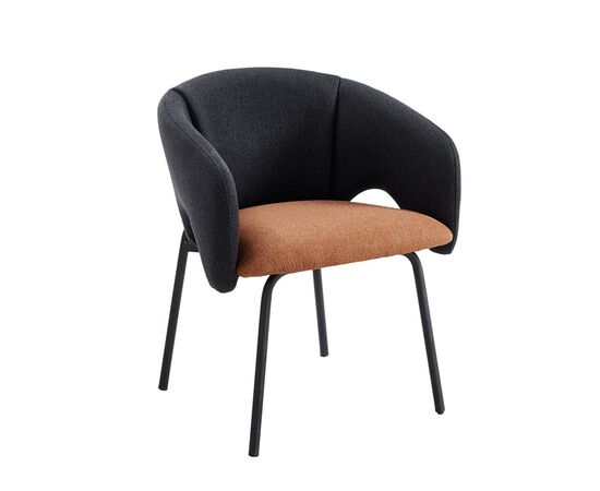 Стул обеденный Afrida рогожка тёмно-синий терракот | Интернет магазин мебели и декора LifeDekor