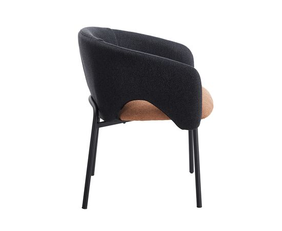 Стул обеденный Afrida рогожка тёмно-синий терракот, изображение 3 | Интернет магазин мебели и декора LifeDekor