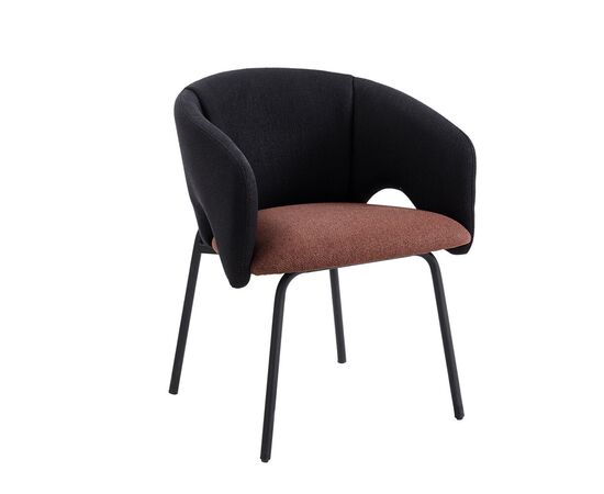 Стул обеденный Afrida рогожка черный бордо | Интернет магазин мебели и декора LifeDekor