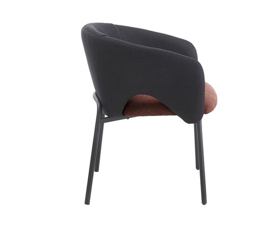 Стул обеденный Afrida рогожка черный бордо, изображение 3 | Интернет магазин мебели и декора LifeDekor