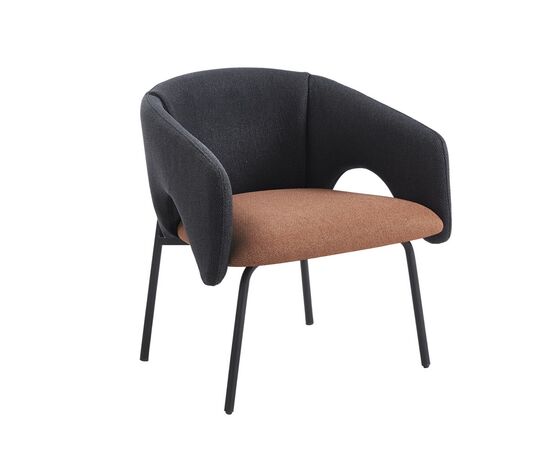 Кресло лаунж Afrida рогожка тёмно-синий терракот | Интернет магазин мебели и декора LifeDekor