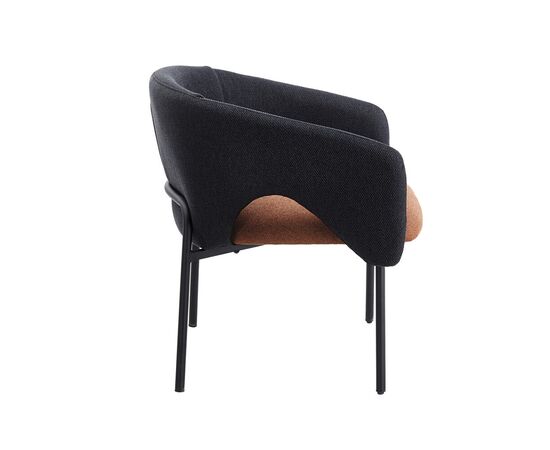 Кресло лаунж Afrida рогожка тёмно-синий терракот, изображение 3 | Интернет магазин мебели и декора LifeDekor