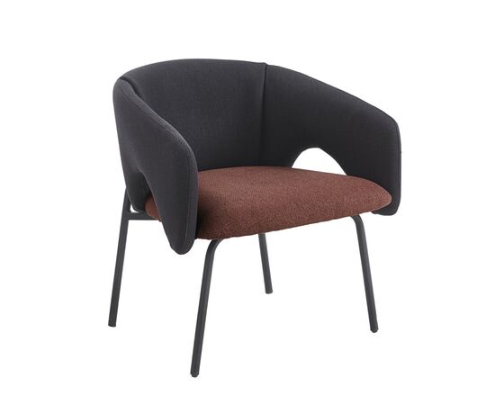 Кресло лаунж Afrida рогожка черный бордо | Интернет магазин мебели и декора LifeDekor