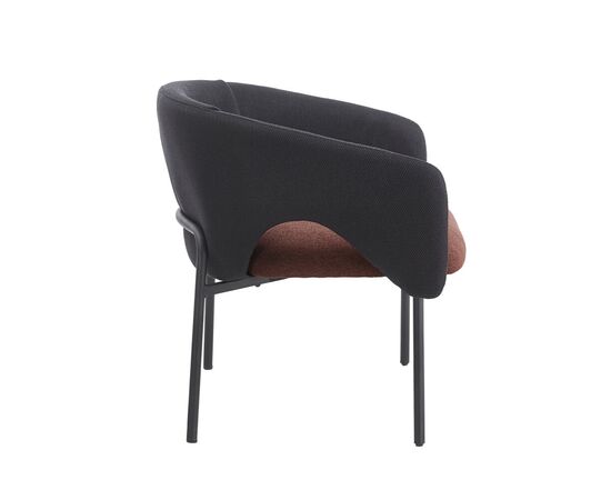 Кресло лаунж Afrida рогожка черный бордо, изображение 3 | Интернет магазин мебели и декора LifeDekor