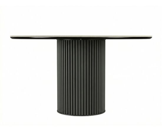 Стол DikLine AKRR120 Керамика Krater Perla (бежевый матовый)/подстолье черное/опоры черные (2 уп.), изображение 5 | Интернет магазин мебели и декора LifeDekor