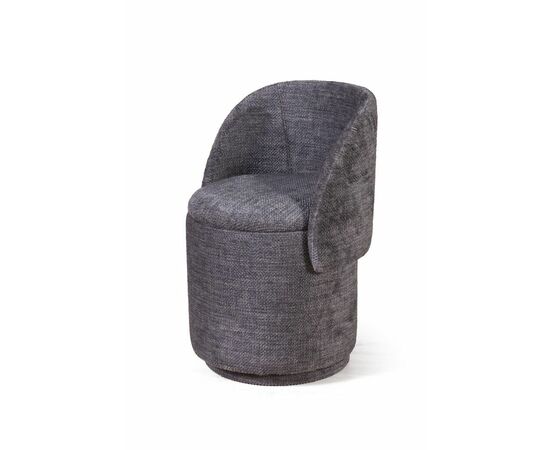Пуф с кручением Бабл, микромех Rozy dark grey | Интернет магазин мебели и декора LifeDekor