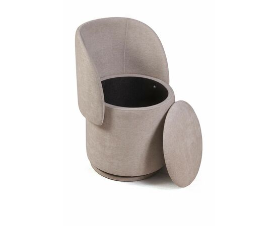 Пуф с кручением Бабл, шенилл puffy бежевый, изображение 5 | Интернет магазин мебели и декора LifeDekor