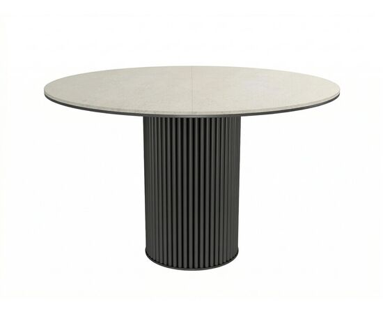 Стол DikLine AKRR120 Керамика Krater Perla (бежевый матовый)/подстолье черное/опоры черные (2 уп.), изображение 6 | Интернет магазин мебели и декора LifeDekor