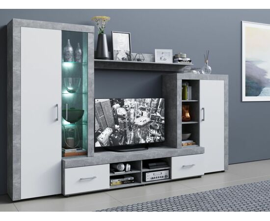 Стенка «Джерси», Дуб Ателье светлый, изображение 2 | Интернет магазин мебели и декора LifeDekor