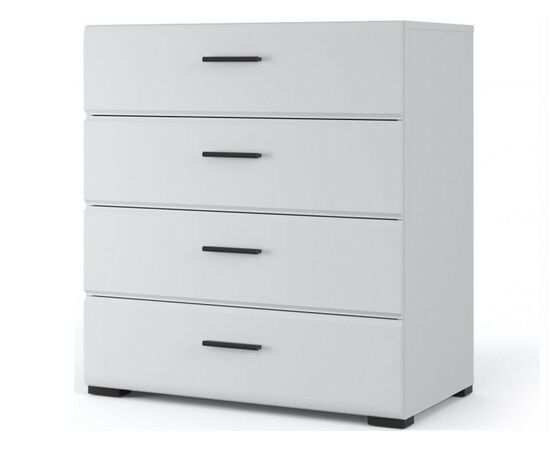 Комод «Йорк» 4ящ, Белый/белый глянец, изображение 2 | Интернет магазин мебели и декора LifeDekor