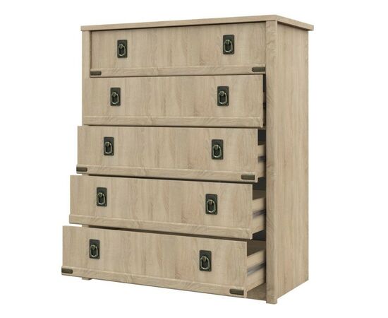 Комод «Валенсия» 5ящ, Дуб сонома, изображение 3 | Интернет магазин мебели и декора LifeDekor