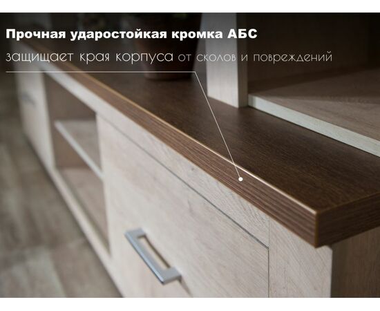 Стенка «Мэдисон», Дуб эндгрейн/дуб экспрессив бронзовый, изображение 8 | Интернет магазин мебели и декора LifeDekor