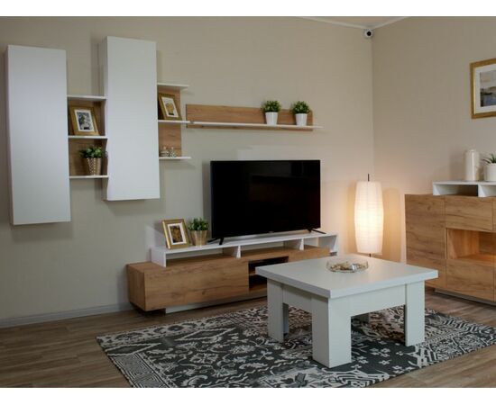 Стенка «Невио-2», Дуб крафт золотой/белый, изображение 4 | Интернет магазин мебели и декора LifeDekor