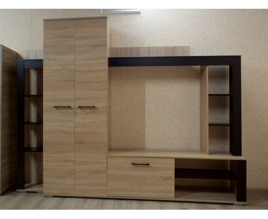 Стенка «Торонто», Дуб Сонома/венге, изображение 9 | Интернет магазин мебели и декора LifeDekor