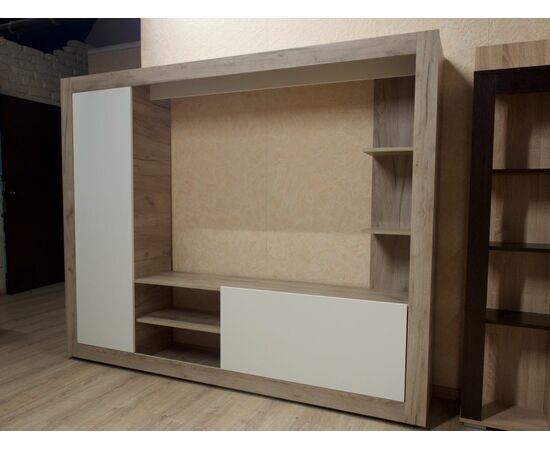 Стенка «Рона», Дуб Крафт серый/белый, изображение 6 | Интернет магазин мебели и декора LifeDekor