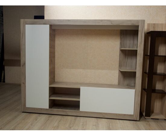 Стенка «Рона», Дуб Крафт серый/белый, изображение 7 | Интернет магазин мебели и декора LifeDekor