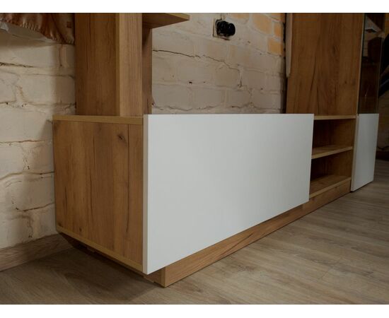 Стенка «Флекс», Дуб Крафт золотой/белый, изображение 8 | Интернет магазин мебели и декора LifeDekor