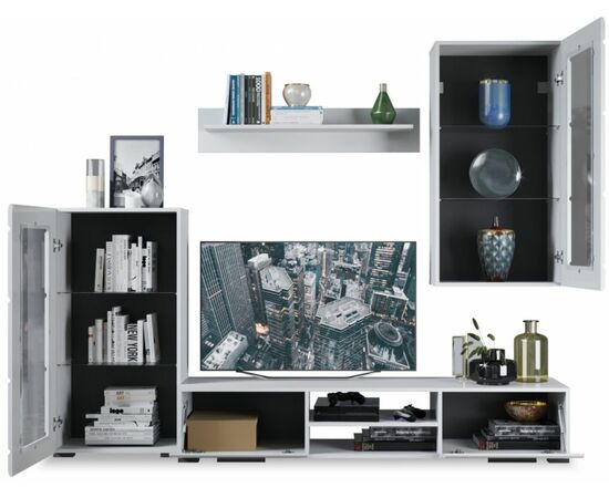 Стенка «Рио-1», Белый жемчуг/белый глянец, изображение 6 | Интернет магазин мебели и декора LifeDekor