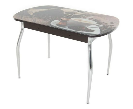 Обеденная группа (Стол Ривьера СВ фотопечать Кофе 22 и 4 стула Асти), коричневый, изображение 3 | Интернет магазин мебели и декора LifeDekor