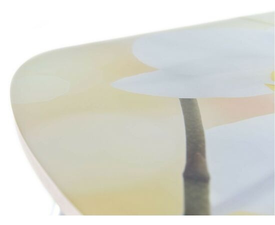 Стол «Ривьера» фотопечать Цветы-5, хром, изображение 6 | Интернет магазин мебели и декора LifeDekor