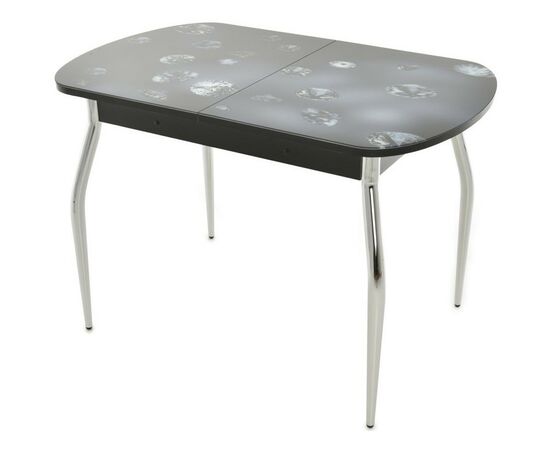 Стол «Ривьера» фотопечать Текстура-9, хром, изображение 2 | Интернет магазин мебели и декора LifeDekor