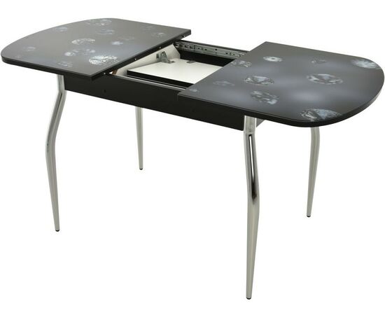 Стол «Ривьера» фотопечать Текстура-9, хром, изображение 3 | Интернет магазин мебели и декора LifeDekor