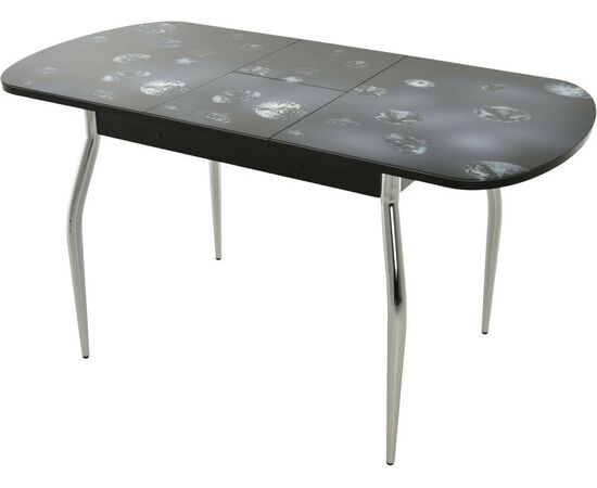 Стол «Ривьера» фотопечать Текстура-9, хром, изображение 4 | Интернет магазин мебели и декора LifeDekor