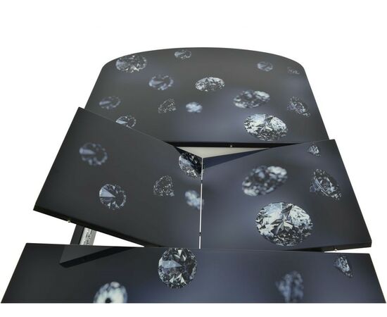 Обеденная группа (Стол Ривьера СВ фотопечать Текстура 9 и 4 стула Асти), черный, изображение 6 | Интернет магазин мебели и декора LifeDekor