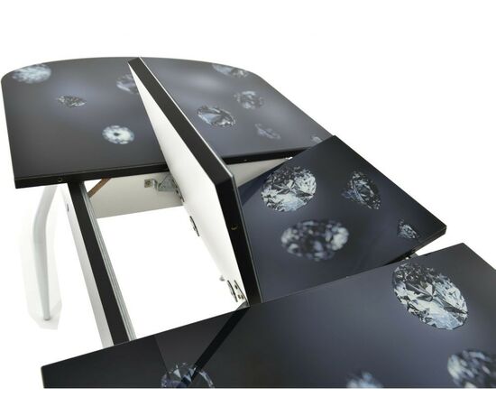 Обеденная группа (Стол Ривьера СВ фотопечать Текстура 9 и 4 стула Асти), черный, изображение 7 | Интернет магазин мебели и декора LifeDekor