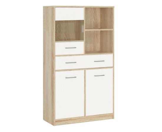 Комод «Стелс» 1в2д1ящ, Дуб сонома/белый, изображение 2 | Интернет магазин мебели и декора LifeDekor