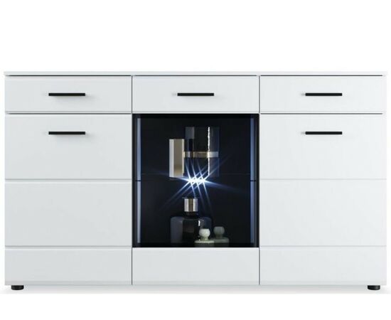 Комод «Йорк», 2д1в2ящ, Белый/белый глянец, изображение 2 | Интернет магазин мебели и декора LifeDekor