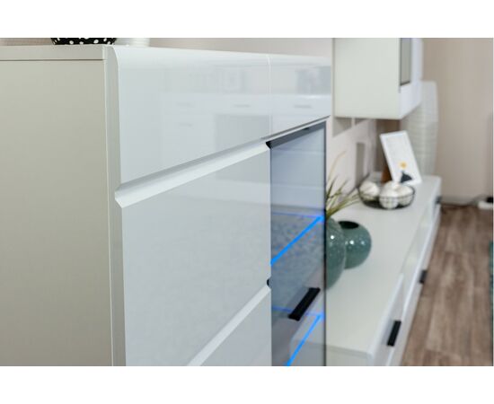 Комод «Йорк» 1д1в, Белый/белый глянец, изображение 6 | Интернет магазин мебели и декора LifeDekor