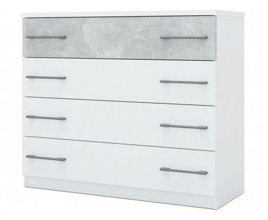 Комод «Аврора» 4ящ, Белый/ателье светлый | Интернет магазин мебели и декора LifeDekor