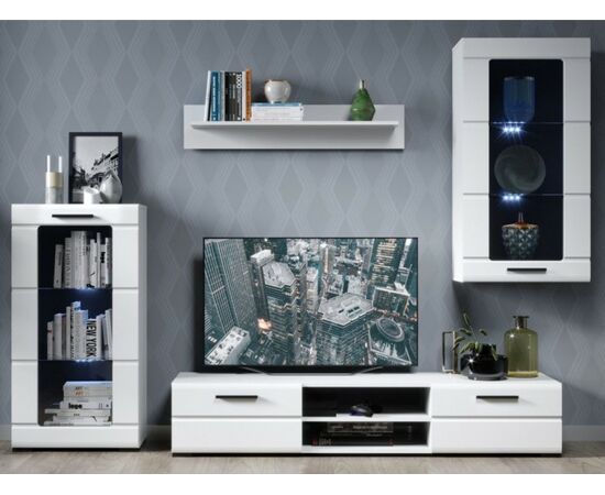 Стенка «Рио-1», Белый жемчуг/белый глянец | Интернет магазин мебели и декора LifeDekor