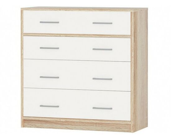 Комод «Стелс» 4ящ, Дуб сонома/белый | Интернет магазин мебели и декора LifeDekor