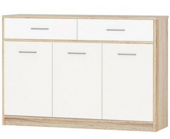 Комод «Стелс» 3д2ящ, Дуб сонома/белый | Интернет магазин мебели и декора LifeDekor