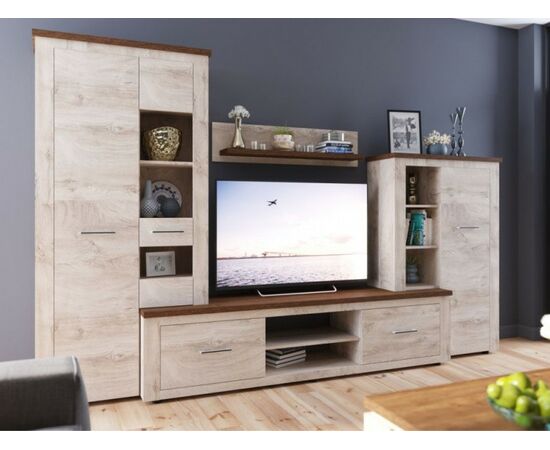 Стенка «Мэдисон», Дуб эндгрейн/дуб экспрессив бронзовый | Интернет магазин мебели и декора LifeDekor