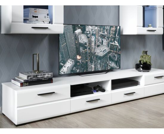 Стенка «Рио-2», Белый жемчуг/белый глянец, изображение 6 | Интернет магазин мебели и декора LifeDekor