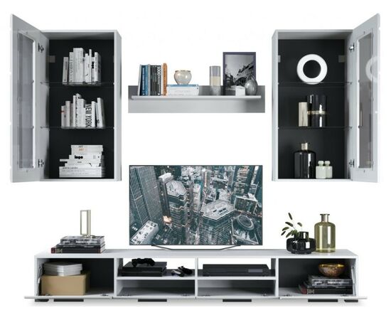 Стенка «Рио-2», Белый жемчуг/белый глянец, изображение 8 | Интернет магазин мебели и декора LifeDekor