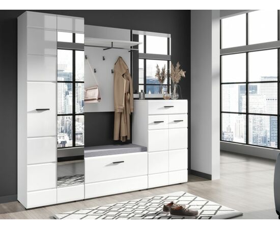 Комод «Йорк» 2дв1ящ, Белый/белый глянец, изображение 4 | Интернет магазин мебели и декора LifeDekor